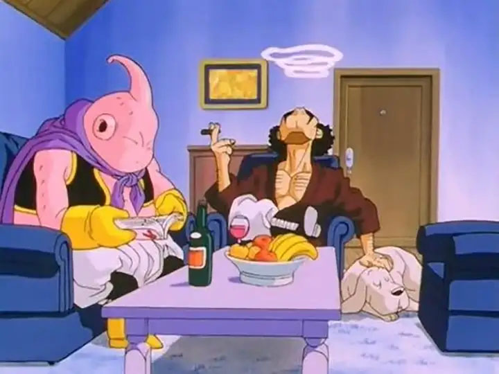 majin buu and mr. satan as roommates